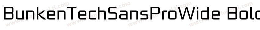 BunkenTechSansProWide BoldIt字体转换